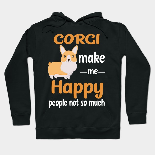 Corgi Make Me Happy (219) Hoodie by Darioz